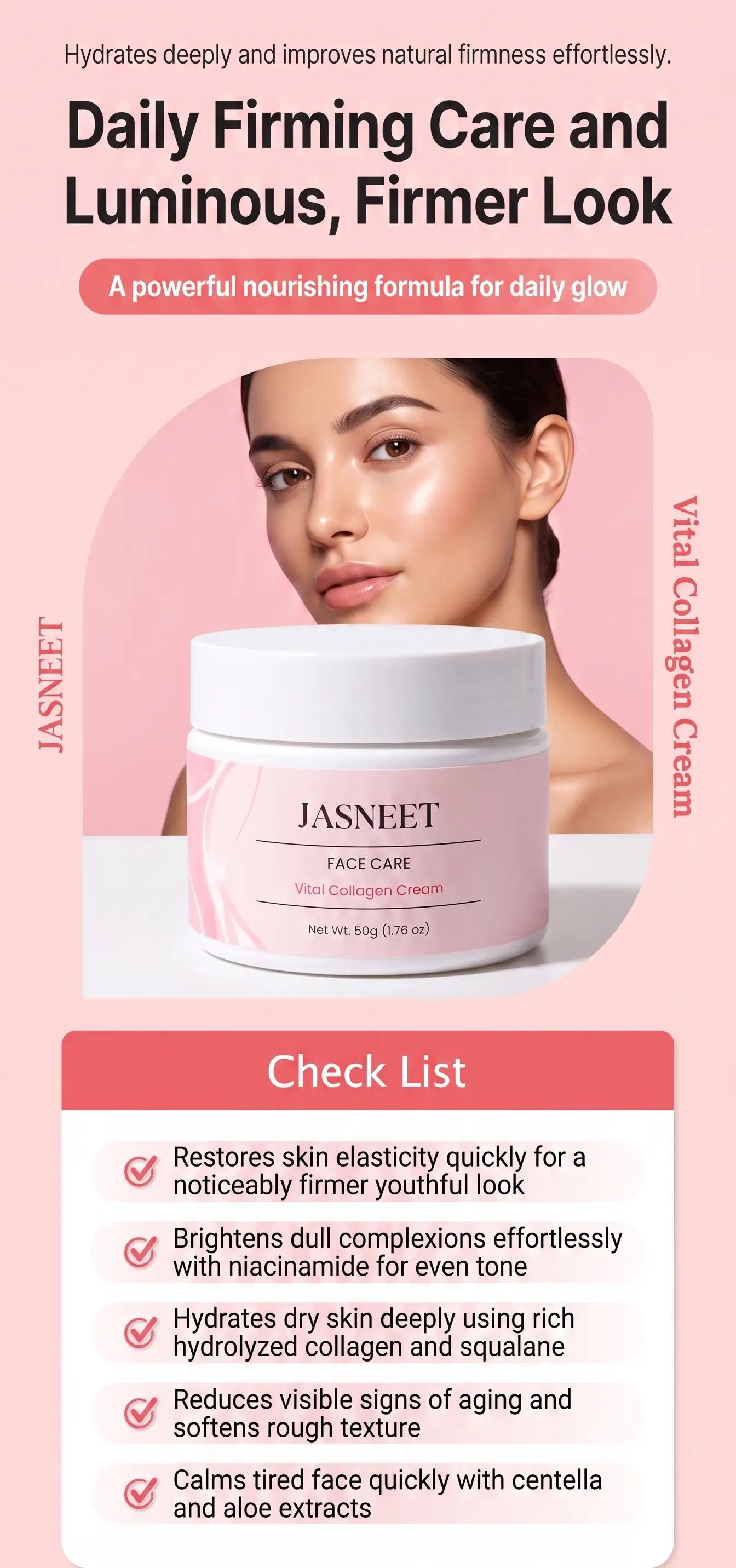 JASNEET Vital Collagen Cream 50g des 3