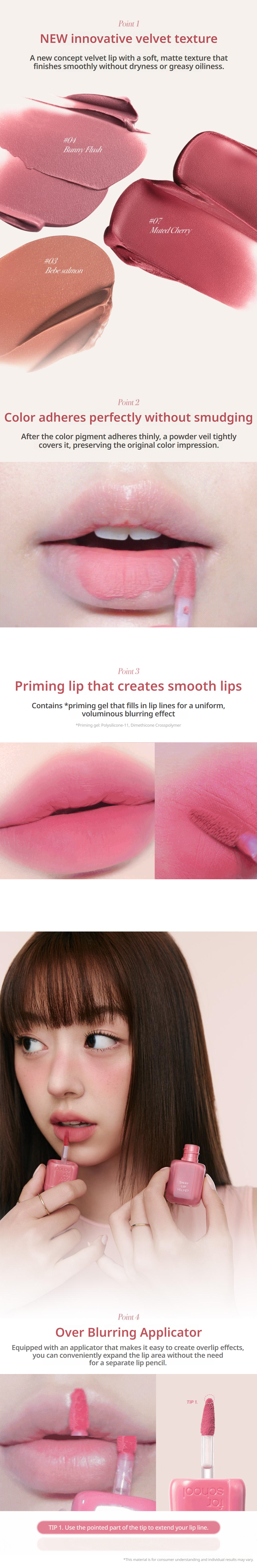 TOO COOL FOR SCHOOL Sway Lip Velvet