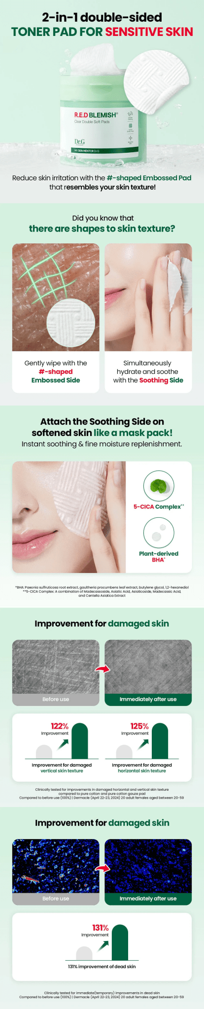 DR.G Red Blemish Clear Double Soft Pads