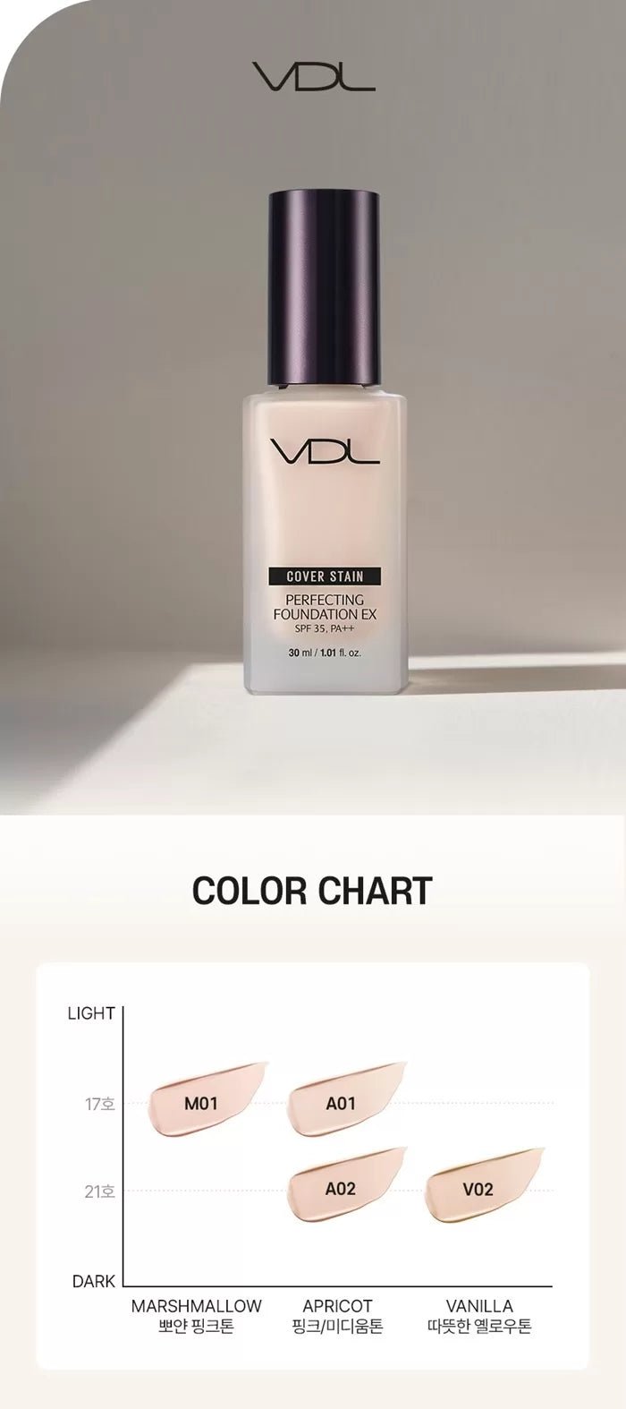 VDL Cover Stain Perfecting Foundation EX 30ml