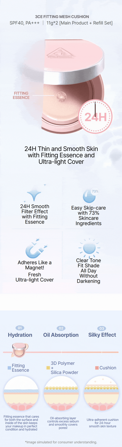 3CE Fitting Mesh Cushion 11g