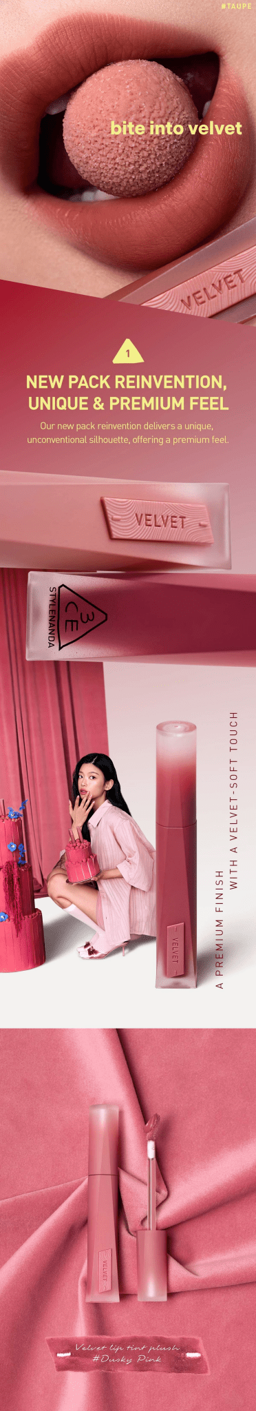 3CE Velvet Lip Tint Plush