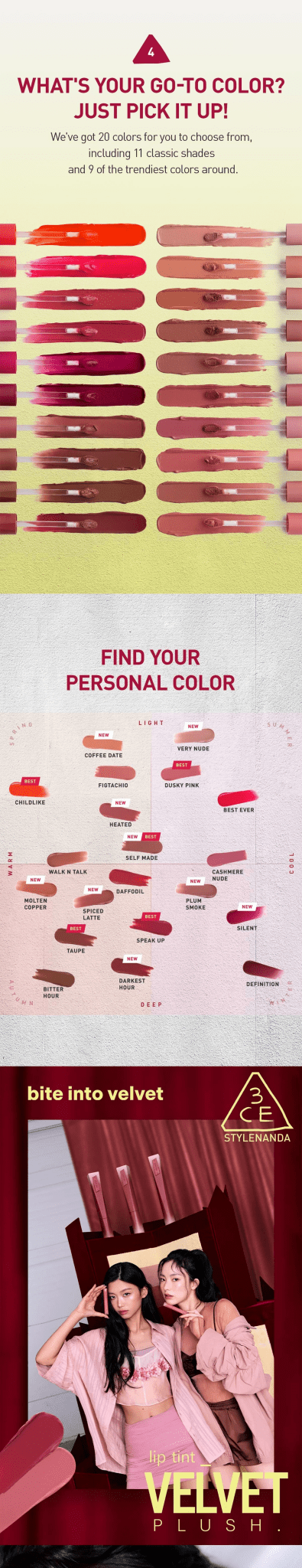 3CE Velvet Lip Tint Plush
