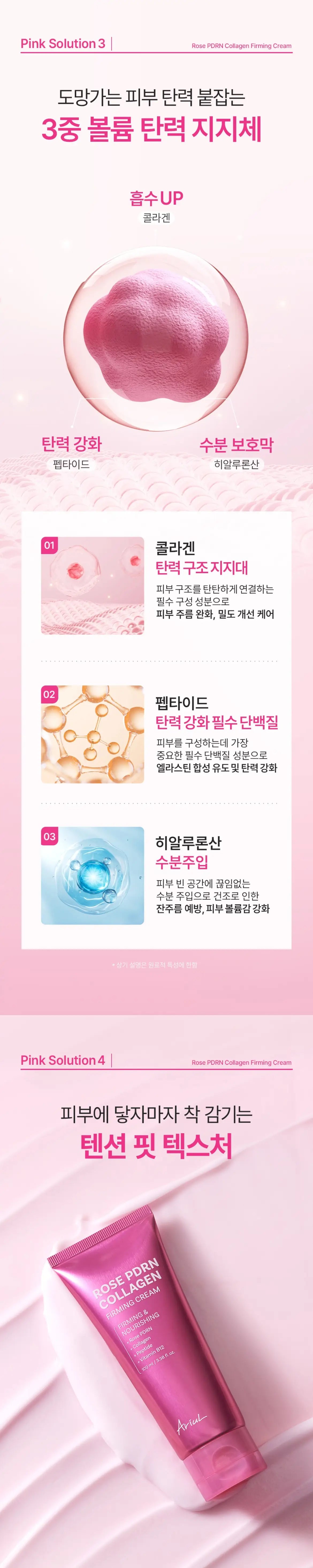 ARIUL Rose PDRN Collagen Firming Cream 100ml des 4