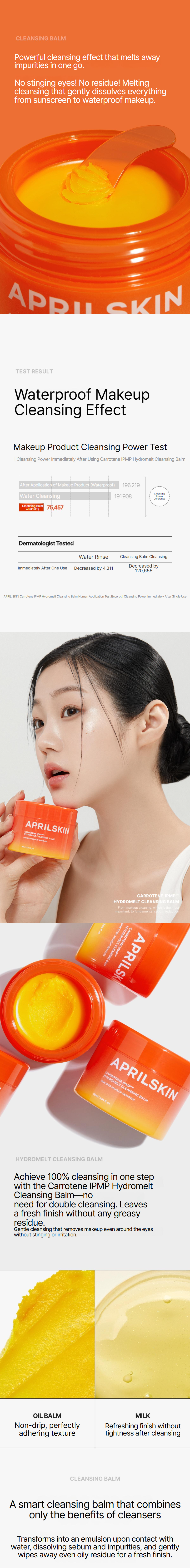 APRIL SKIN Carrotene IPMP Hydromelt Cleansing Balm 90ml