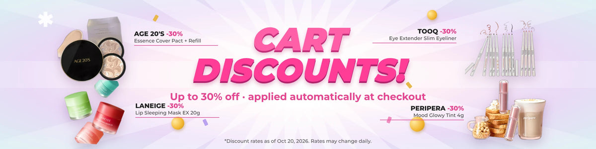 Cart Discounts - Up to 30% off, applied automatically at checkout
