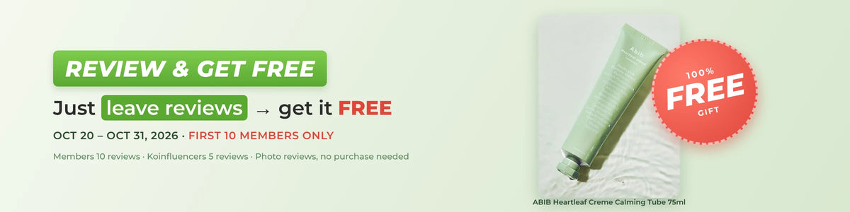 Review & Get FREE - ABIB Heartleaf Creme Calming Tube 75ml (Oct 20-31, first 10)