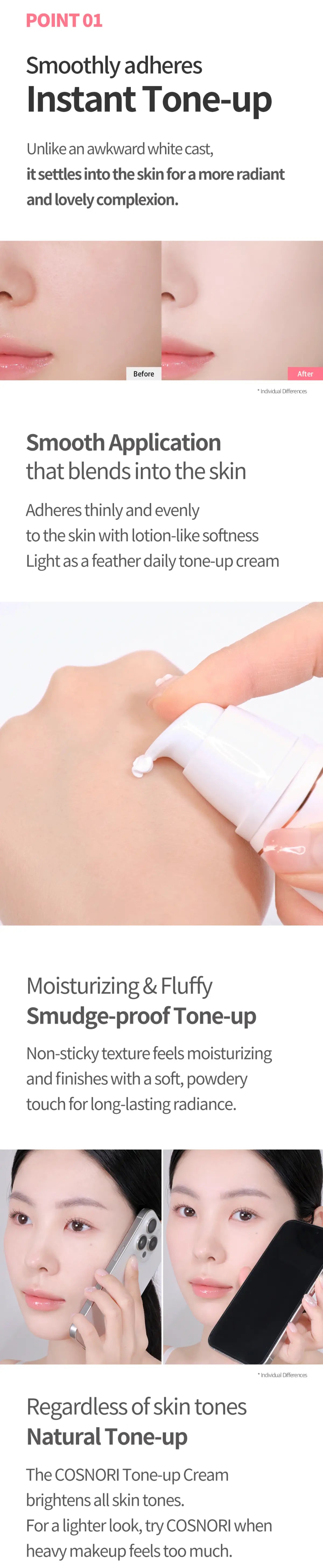 COSNORI Whitening Dress Tone Up Cream 50ml des 2