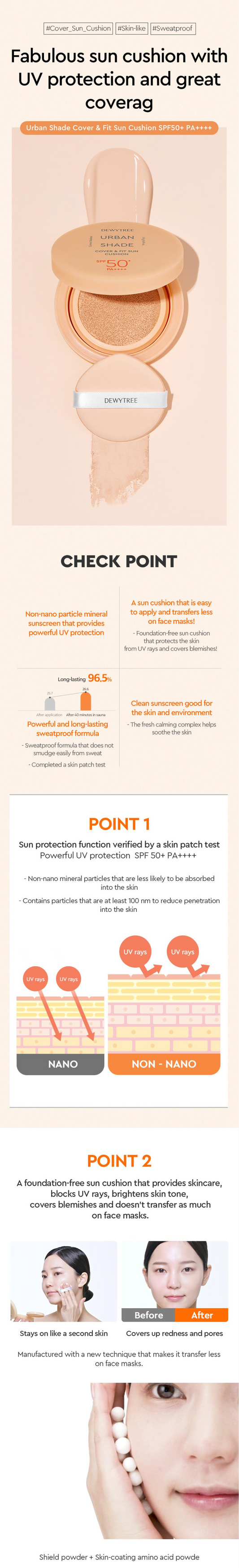 DEWYTREE Urban Shade Cover & Fit Sun Cushion 14g