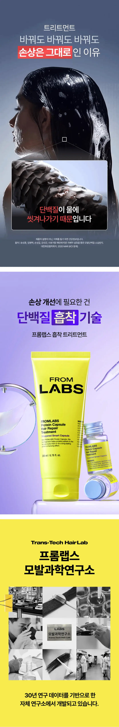 FROMLABS Protein Capsule Hair Repair Treatment 200ml des 1