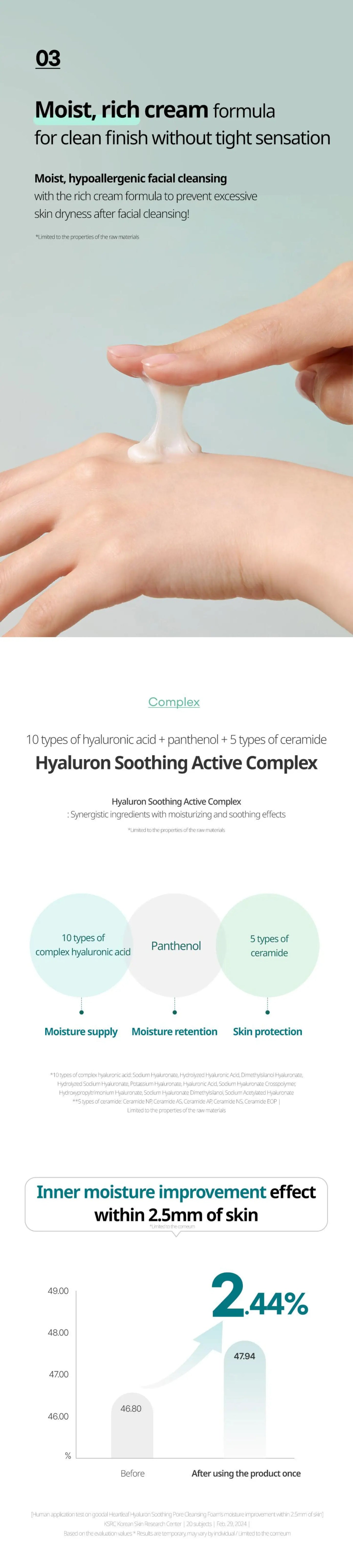 GOODAL Heartleaf Hyaluron Soothing Pore Cleansing Foam