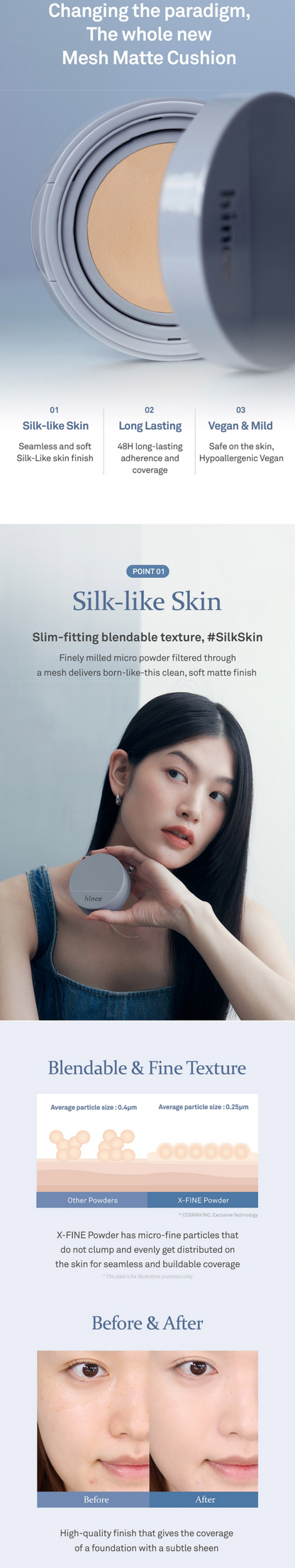 HINCE Second Skin Mesh matte Cushion 12g