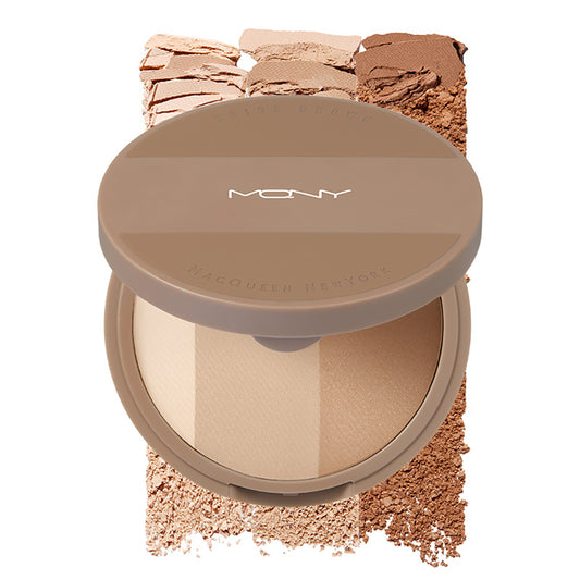 MACQUEEN NEW YORK Fake Up 3 Color Shading Beige Brown