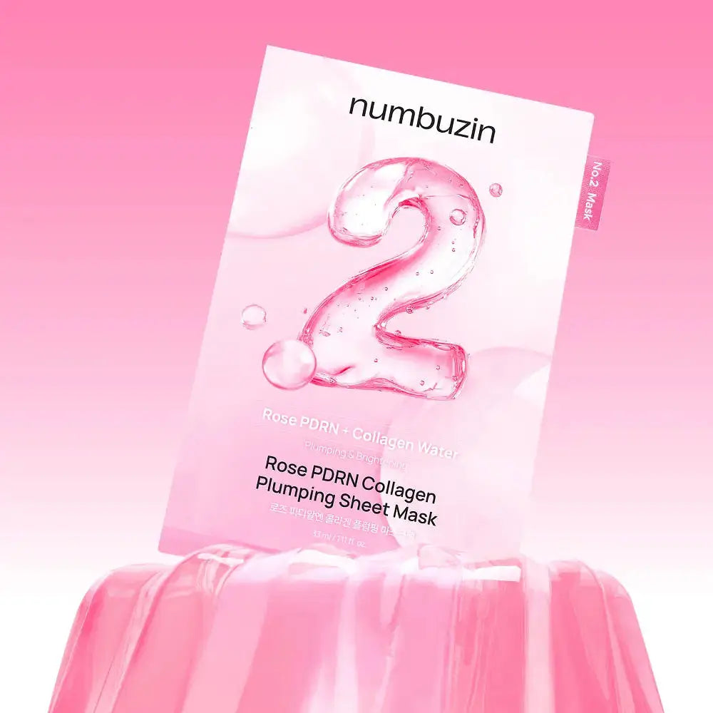 NUMBUZIN No.2 Rose PDRN Overnight Collagen Sheet Mask 4ea main  des 1