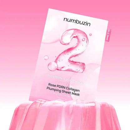 NUMBUZIN No.2 Rose PDRN Overnight Collagen Sheet Mask 4ea main  des 1
