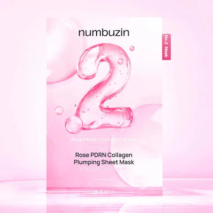 NUMBUZIN No.2 Rose PDRN Overnight Collagen Sheet Mask 4ea main  des 2