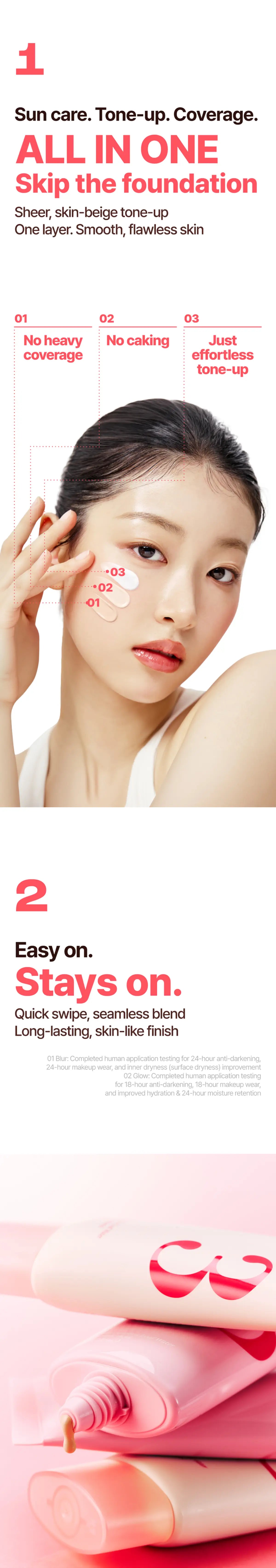 NUMBUZIN No.3 No Filter Tone-Up Sun Serum 50ml des main 4