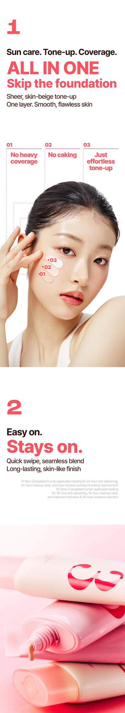NUMBUZIN No.3 No Filter Tone-Up Sun Serum 50ml des main 4