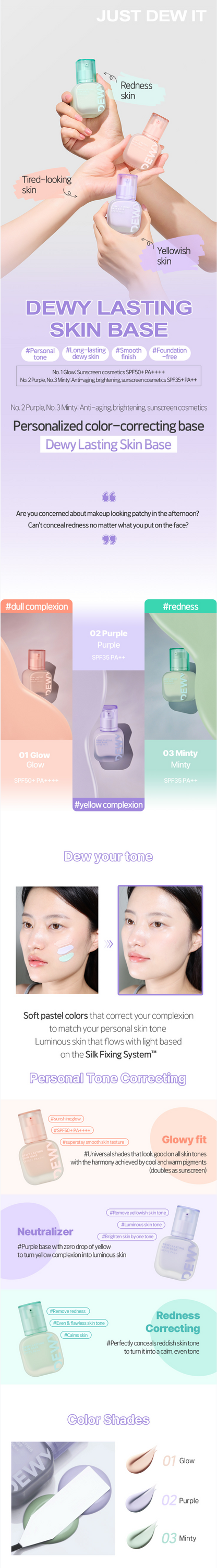 THE FACE SHOP Dewy Lasting Skin Base 35ml