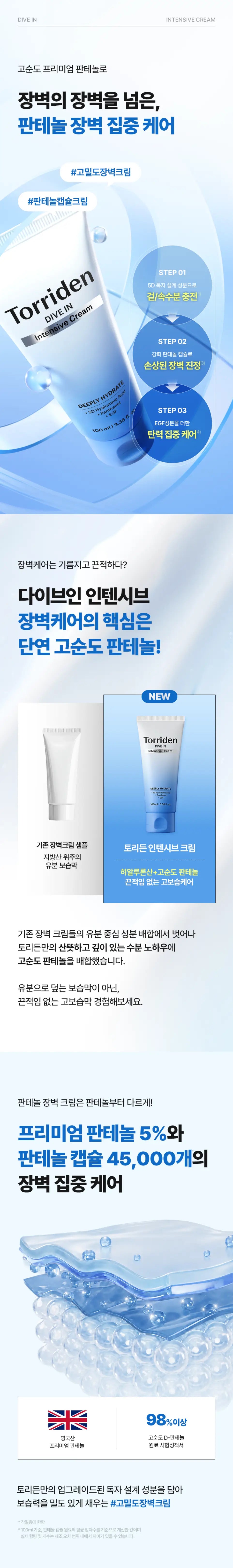 TORRIDEN Dive In Low Molecular Hyaluronic Acid Intensive Cream 100ml des main 1