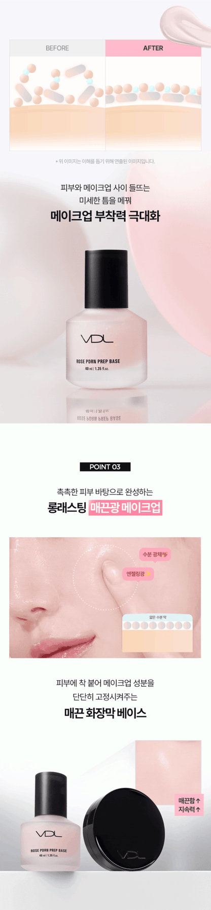 VDL Rose PDRN Prep Base 40ml des 1