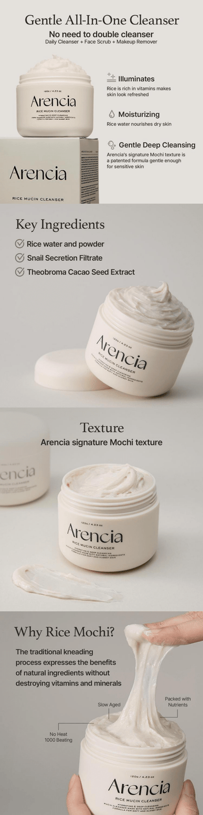 ARENCIA Rice Mucin Cleanser