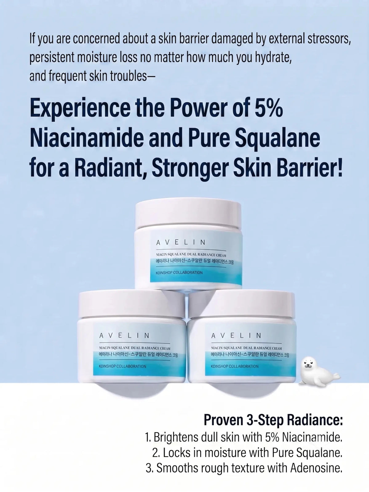 AVELIN Niacin-Squalane Dual Radiance Cream 50g