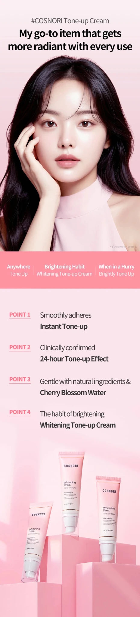 COSNORI Whitening Dress Tone Up Cream 50ml – Koinshop