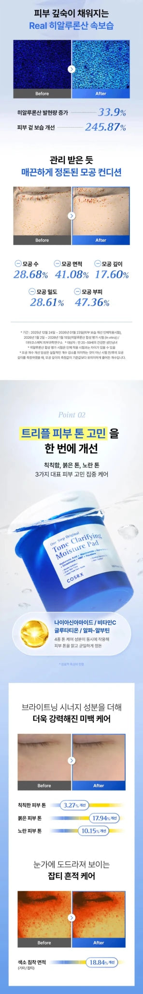 COSRX Tone Clarifying Moisture Pad 100pads