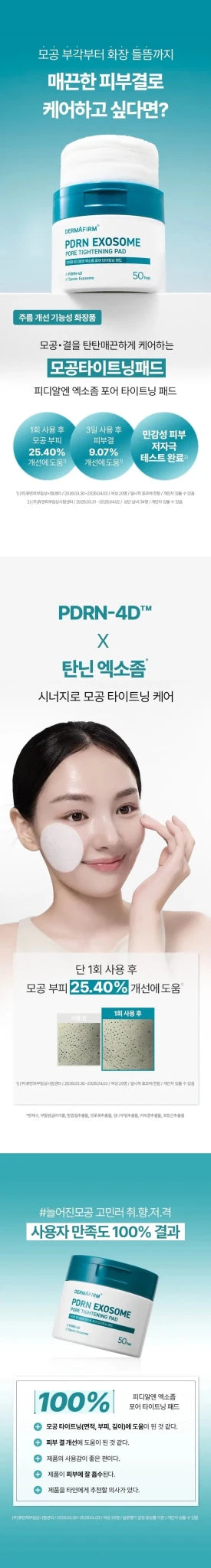 DERMAFIRM PDRN Exosome Pore Tightening Pad 50pads