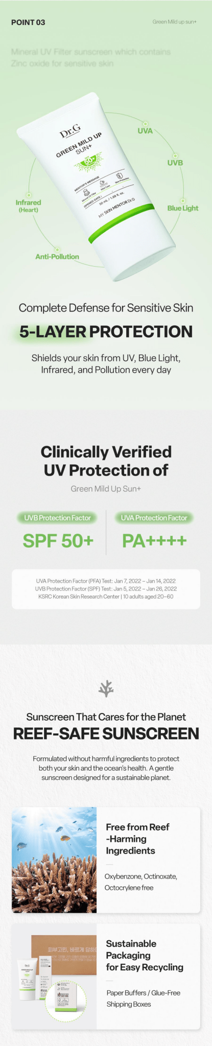 DR.G Green Mild Up Sun+ 35ml