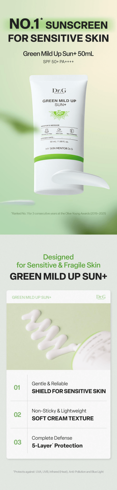 DR.G Green Mild Up Sun+ 35ml