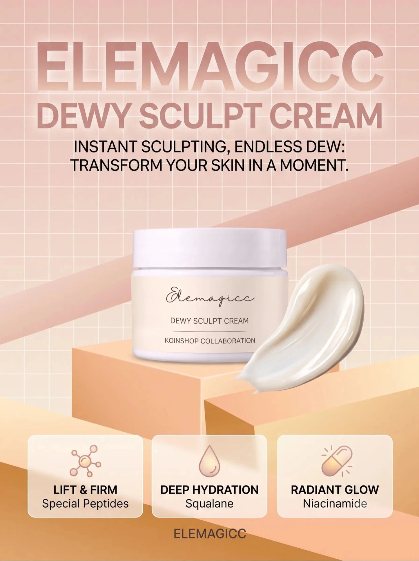 ELEMAGICC Dewy Sculpt Cream 50g
