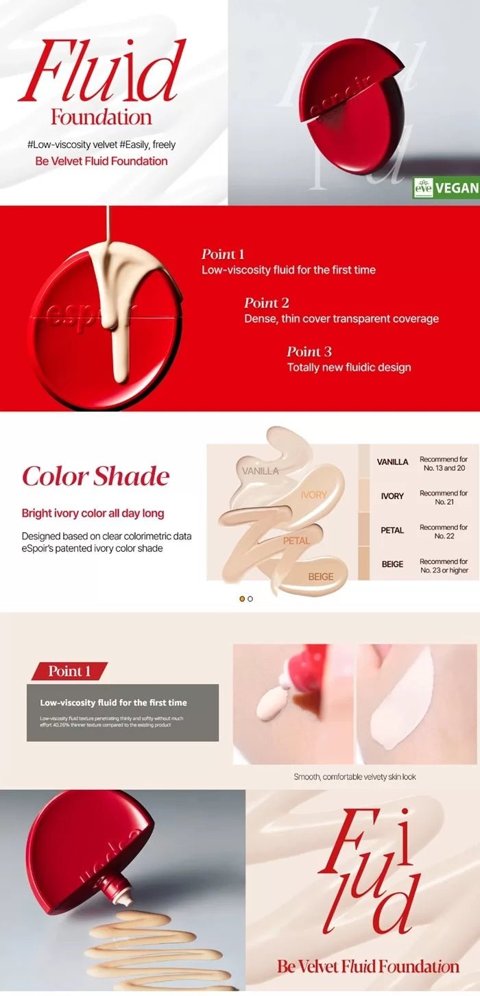 ESPOIR Be Velvet Fluid Foundation 30g