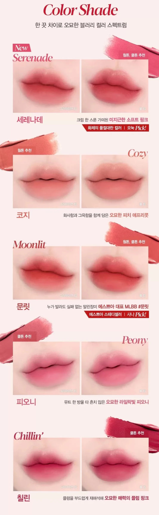 ESPOIR Couture Lip Tint Blur Velvet 5.5g