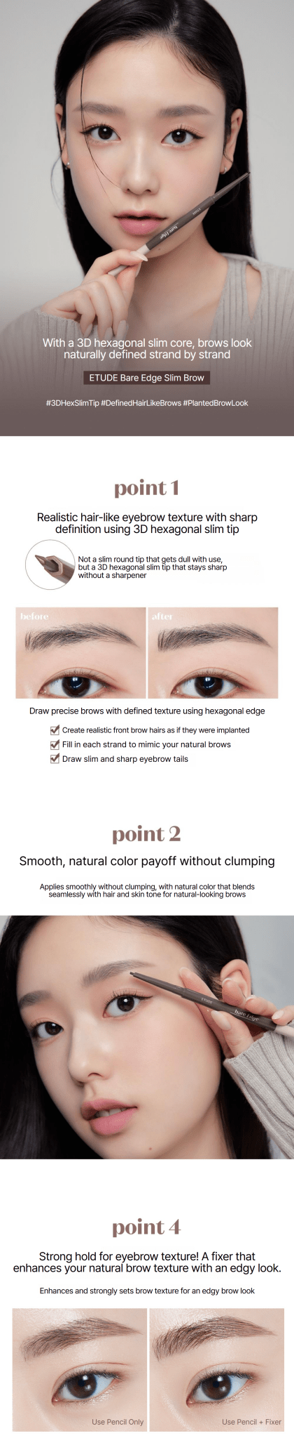 ETUDE Bare Edge Slim Brow