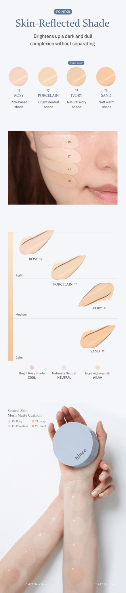 HINCE Second Skin Mesh matte Cushion 12g