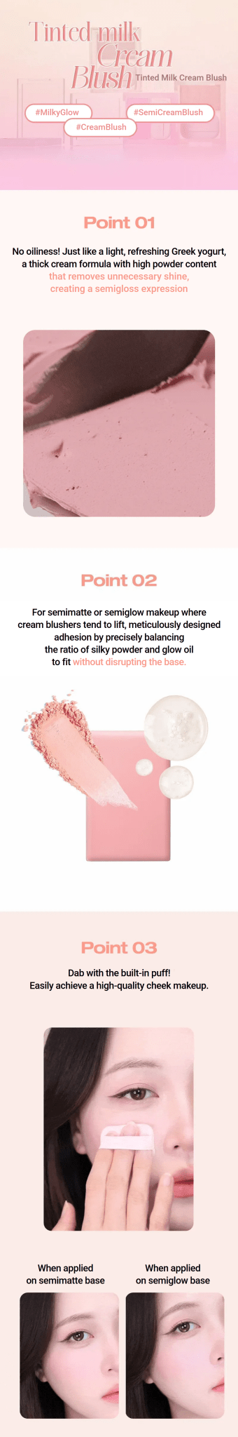 HOLIKA HOLIKA Tinted Milk Cream Blush 5g
