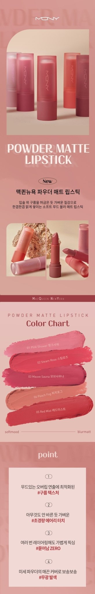 MACQUEEN NEW YORK Powder Matte Lipstick