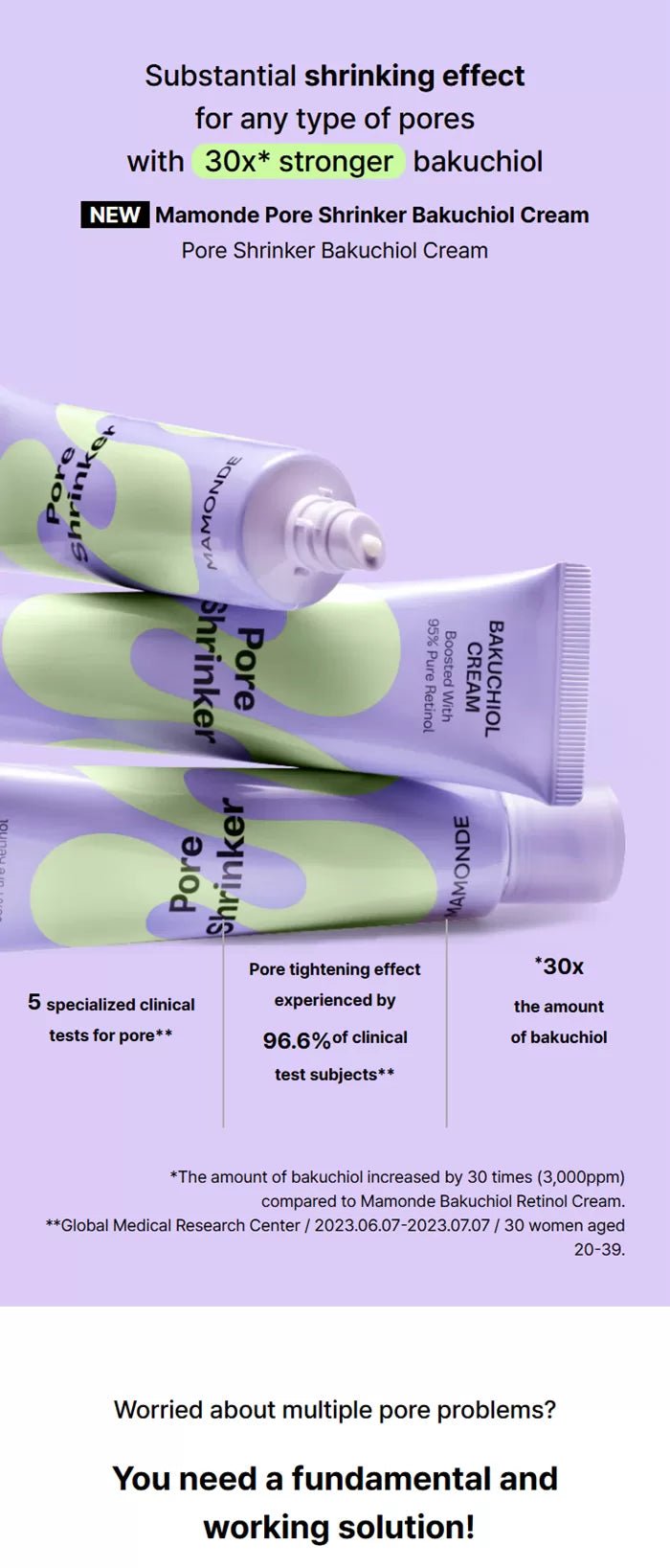 MAMONDE Pore Shrinker Bakuchiol Cream 60ml