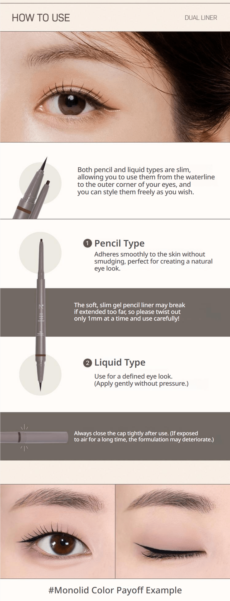 NOBEV Slim Edge Dual Eyeliner