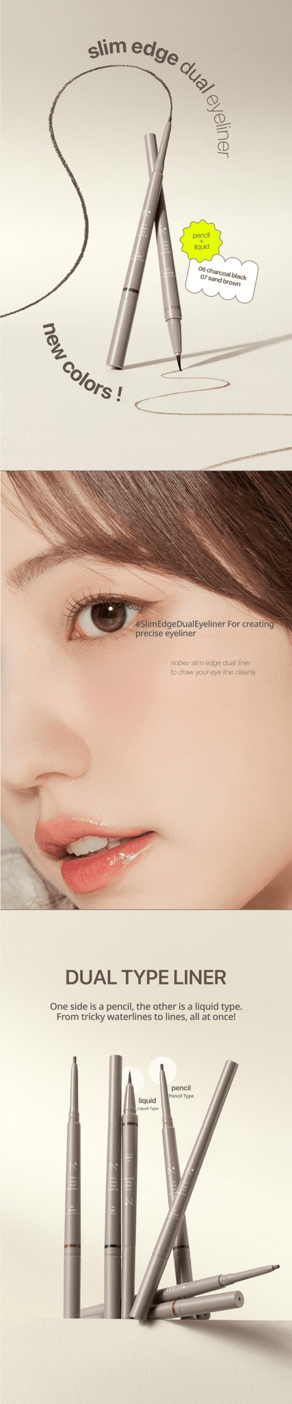NOBEV Slim Edge Dual Eyeliner