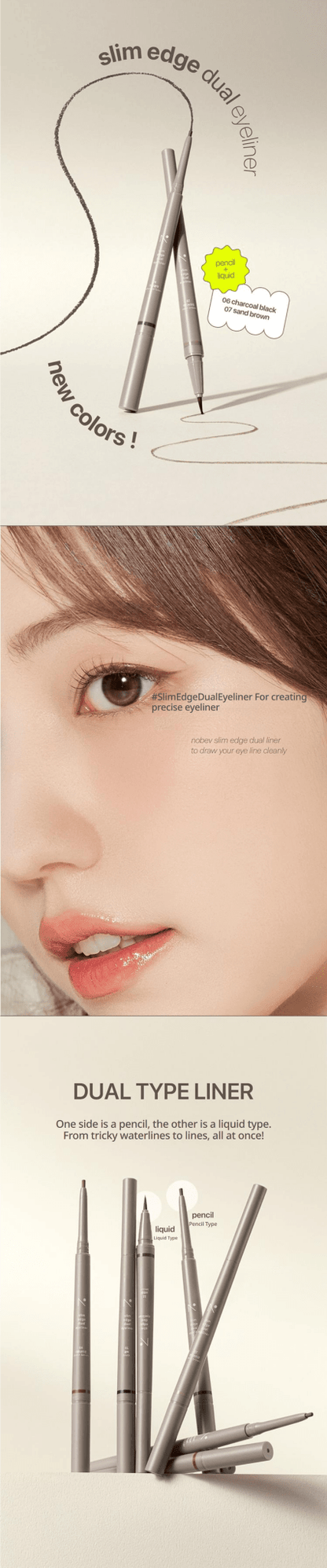 NOBEV Slim Edge Dual Eyeliner