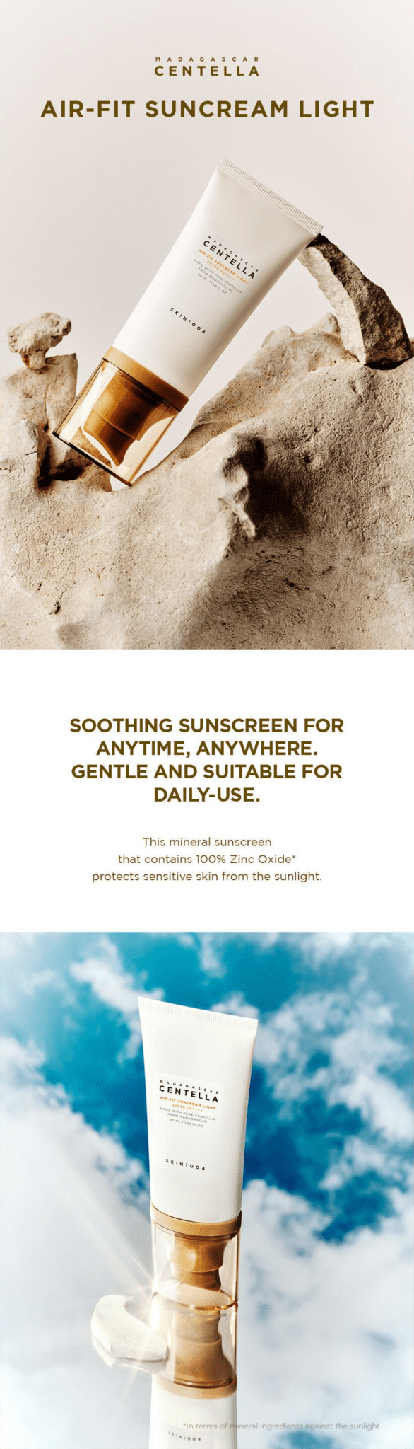 SKIN1004 Madagascar Centella Air Fit Suncream Light 50ml