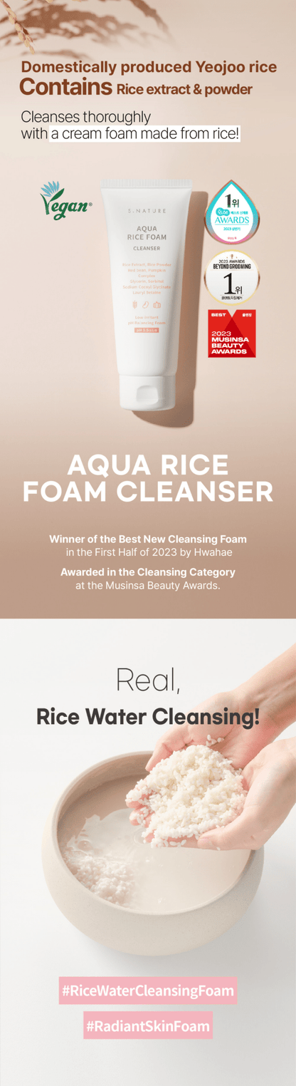 S.NATURE Aqua Rice Foam Cleanser