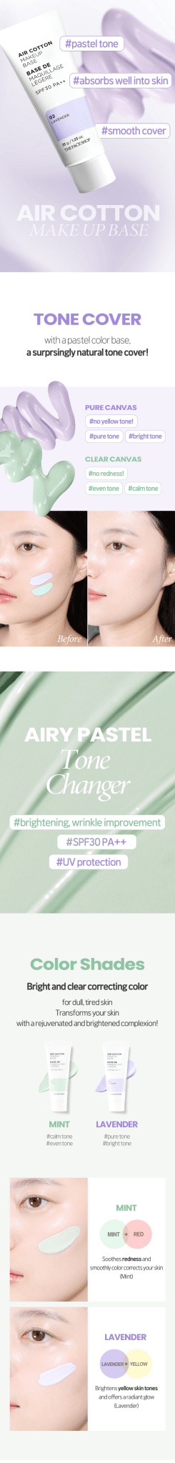 THE FACE SHOP Air Cotton Makeup Base 35g
