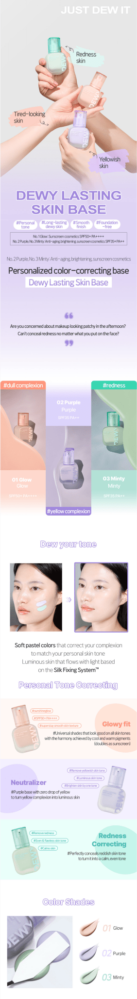 THE FACE SHOP Dewy Lasting Skin Base 35ml