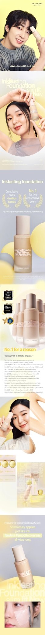 THE FACE SHOP Ink Lasting Foundation Slim Fit New 35ml