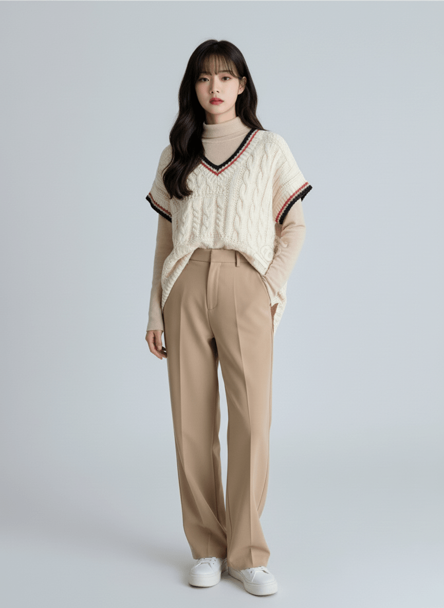 Two - Tone Overfit Vest
