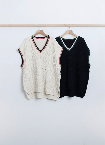 Two - Tone Overfit Vest